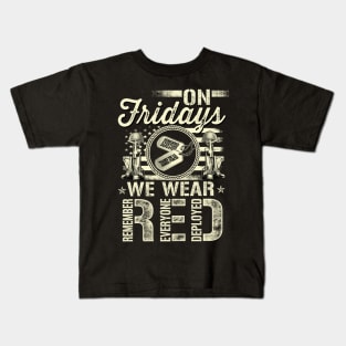 R FRIDAY RED Shirt- Military Kids T-Shirt